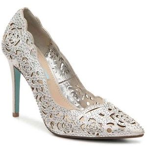 Blue by Betsey Johnson Women's Sb-Elsa Dress Pump Heels for Wedding Bridal